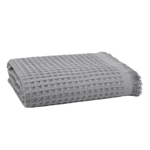 Lycia Turkish Cotton Waffle Bath Towel - Ash Grey