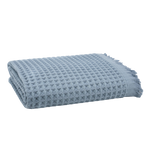 Lycia Turkish Cotton Waffle Bath Towel - Stonewash Blue