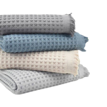 Lycia Turkish Cotton Waffle Bath Towel - Dolphin Grey