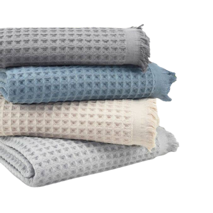 Lycia Turkish Cotton Waffle Bath Towel - Ash Grey