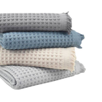 Lycia Turkish Cotton Waffle Bath Towel - Ash Grey